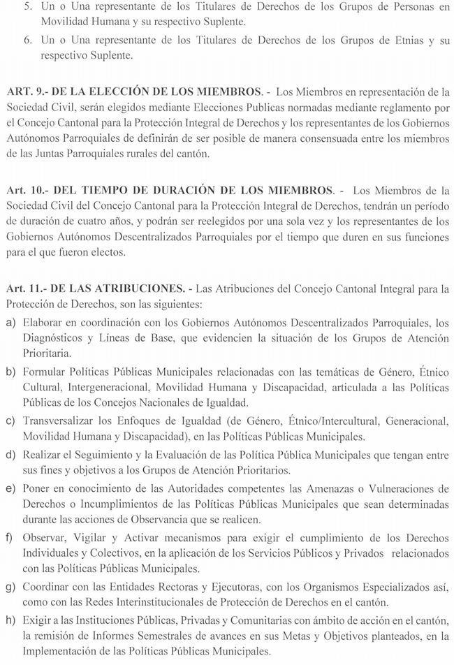 Ordenanza Municipal Cantón Bolívar: Reformatoria A La Ordenanza De ...